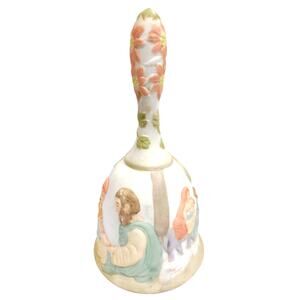 Vintage 1982 Lefton Nativity Bell Christopher Collection Come All Ye Faithful
